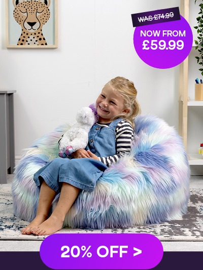 Faux Fur Kids Bean Bags