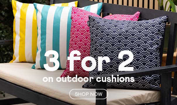 3 for 2 Outdoor Cushions