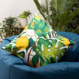 Lemon print shop outdoor pillow