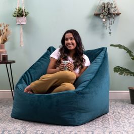 Teal bean store bag chair