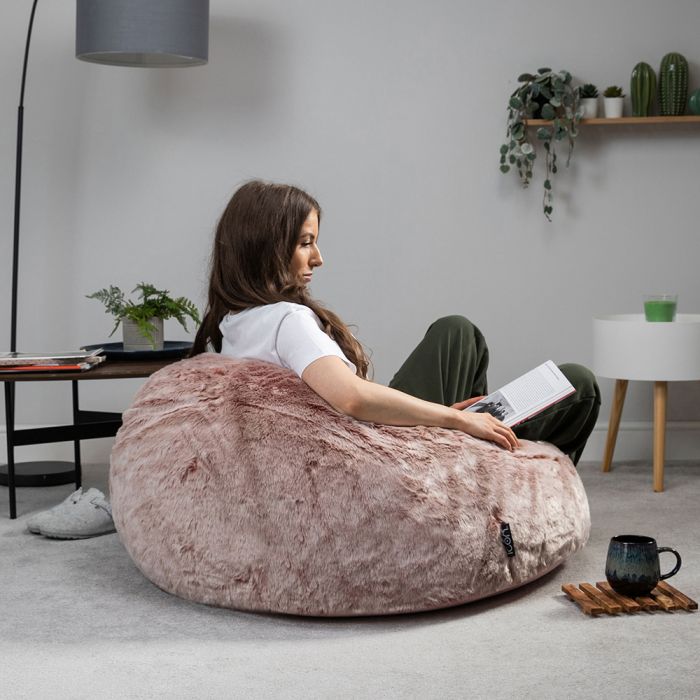 dusky pink bean bag