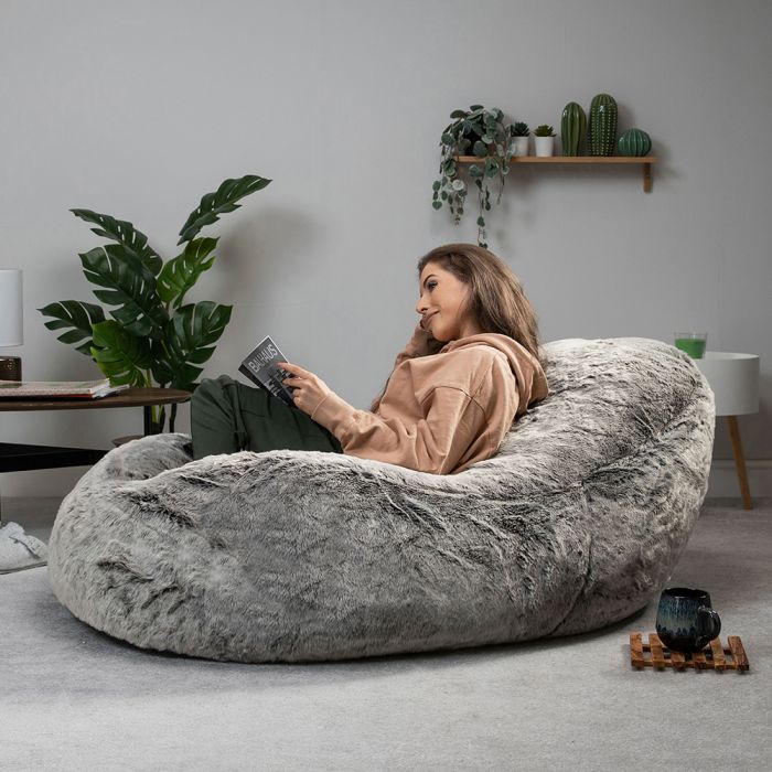 large faux bean bag