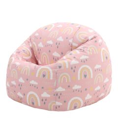 icon® Kids Rainbow Print Classic Bean Bag, Pink